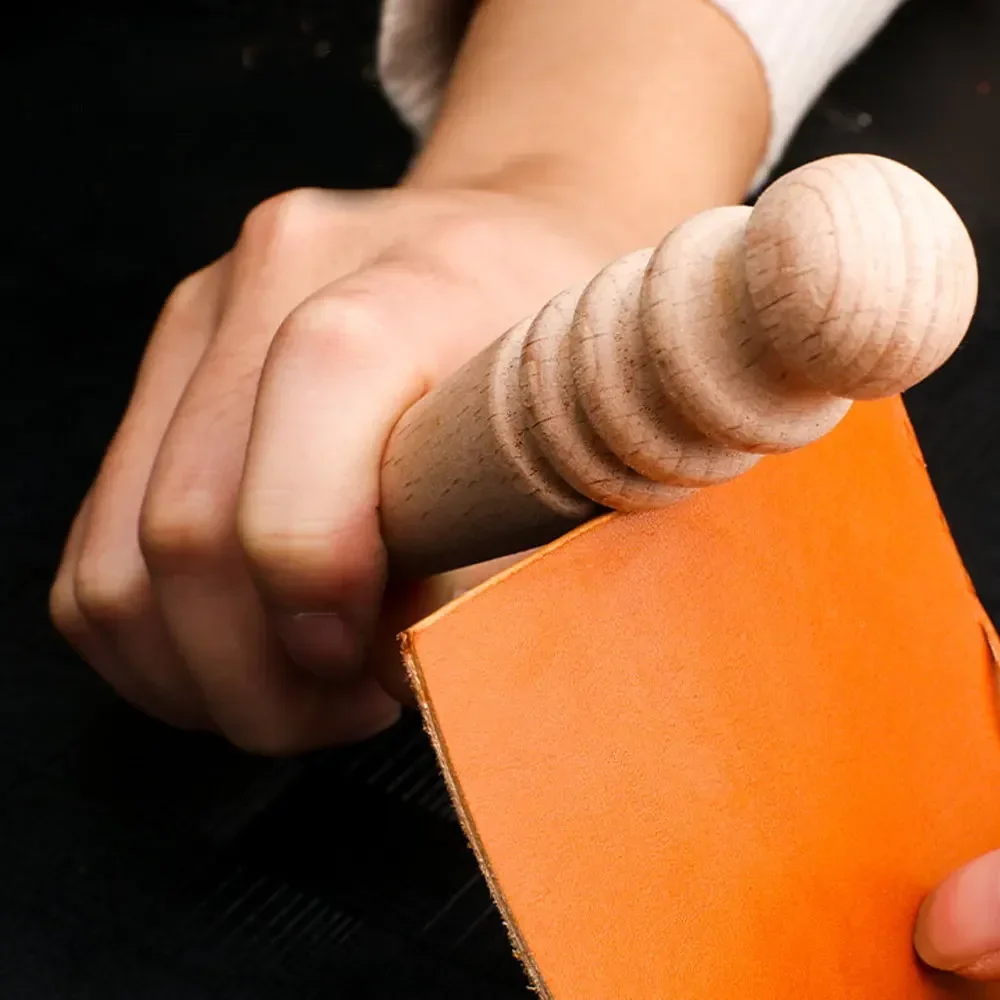 Leatherwork Beginner - Multi-Size Wood Slicker Leather Solid Wood