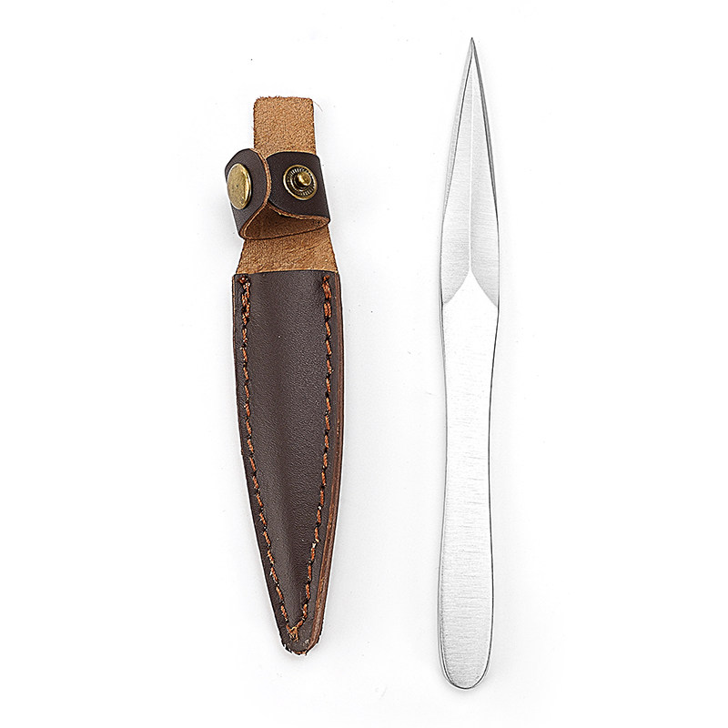 Leatherwork Knives - Stainless Steel Tea Knife with Leather