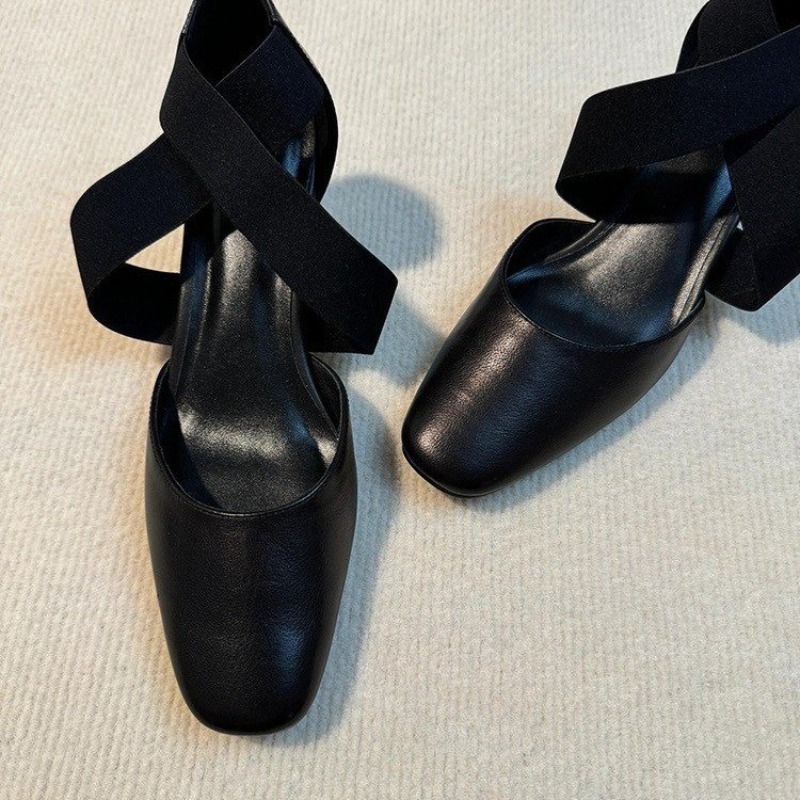 Women's Cross Strap Block Heel - огляд і ціна Leatherwork In French