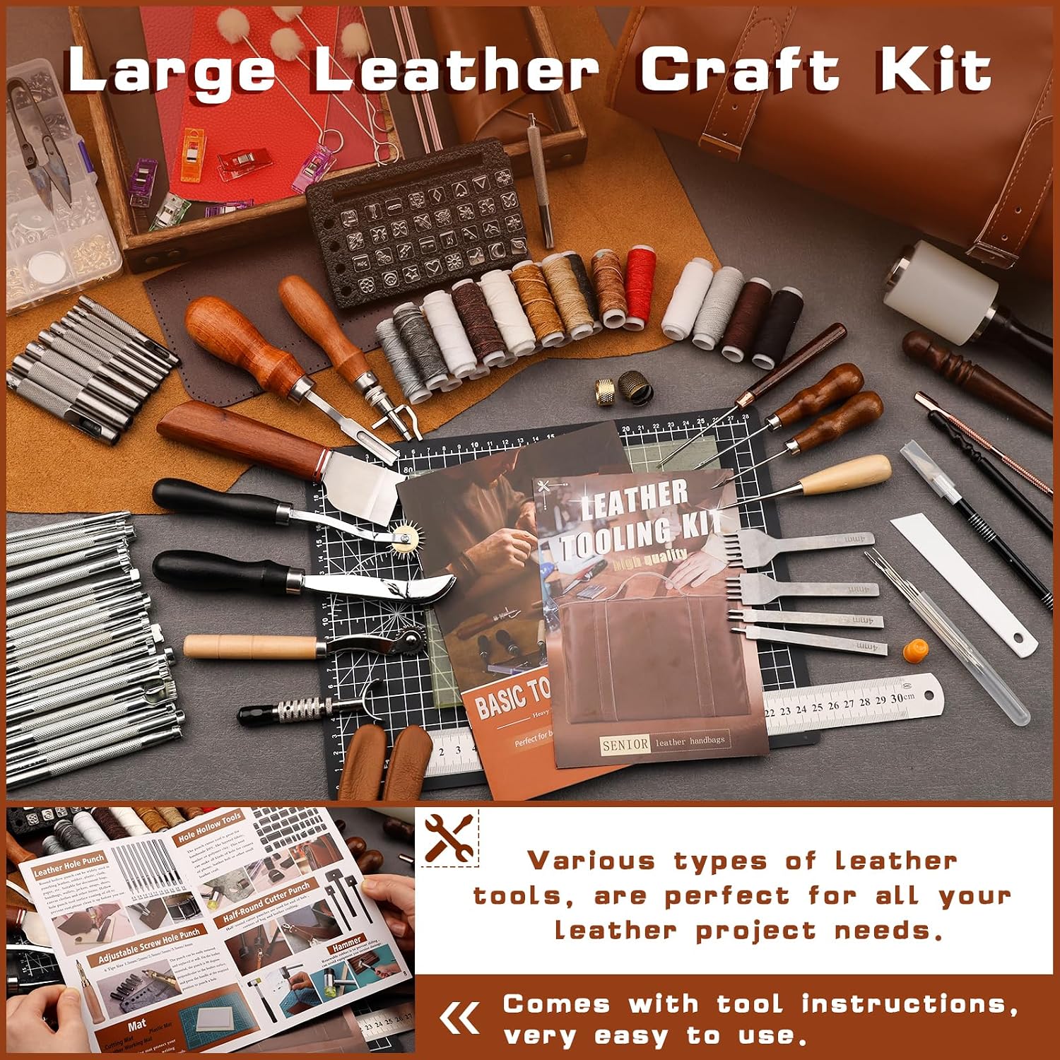 Leather Tooling Kit Leather Cr - огляд і ціна Leatherwork Craft