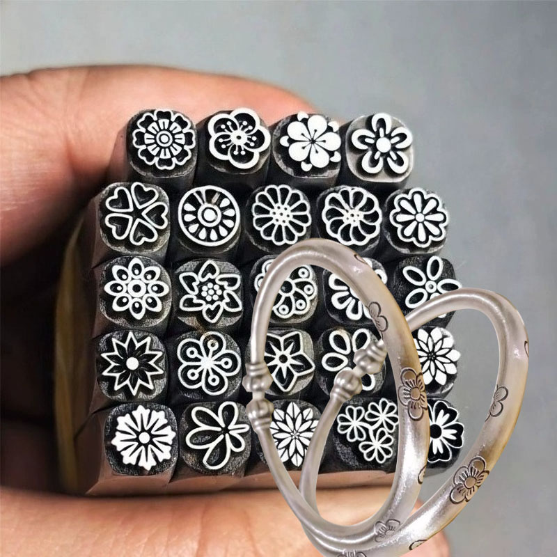 5/7mm Flower Pattern Metal Sta - огляд і ціна Leatherwork Embossing