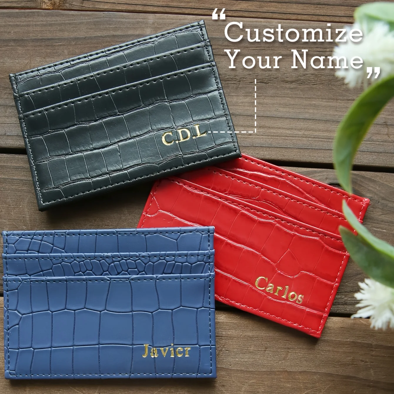 1PC Custom Name Faux Crocodile - огляд і ціна Leatherwork Embossing